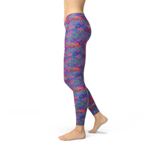 Load image into Gallery viewer, Womens Pink Purple Mermaid Leggings