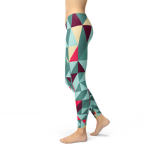 Load image into Gallery viewer, Womens Leggings w/ Colorful Geometric Triangles